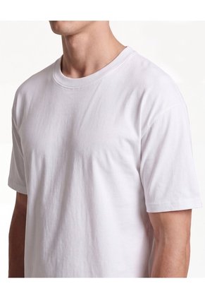 Camiseta Estampado Espalda  Para Hombre Blanco Seven Seven