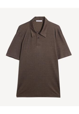 Polo Para Hombre Cuello Maquina Sin Bolsillo Color Café Marca Seven Seven #45110942 Seven Seven