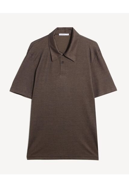 Polo Para Hombre Cuello Maquina Sin Bolsillo Color Café Marca Seven Seven #45110942