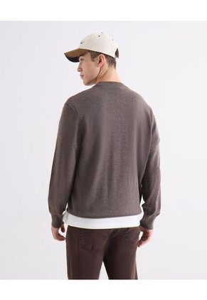 Saco Básico En Tricot Para Hombre Café Seven Seven
