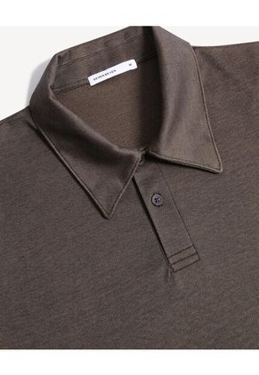 Polo Para Hombre Cuello Maquina Sin Bolsillo Color Café Marca Seven Seven #45110942