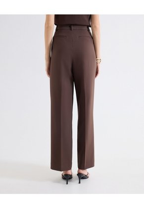 Pantalón Recto Sastrero Para Mujer Café Seven Seven