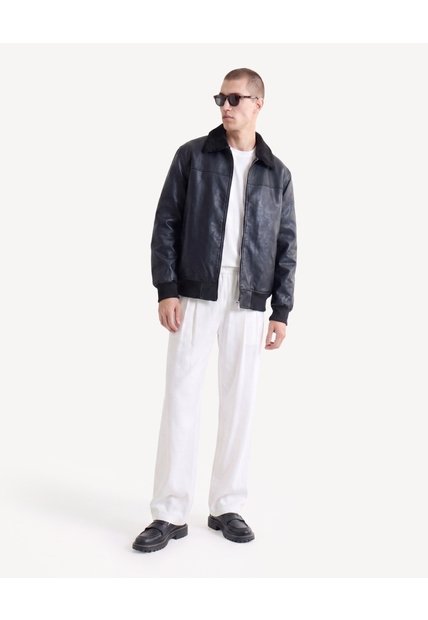 Camiseta Oversize Texturizada  Para Hombre Marfil Seven Seven