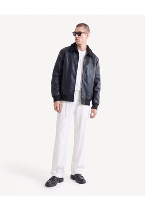 Camiseta Oversize Texturizada Para Hombre Marfil Seven Seven