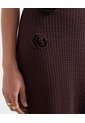 Vestido Maxi Tejido Con Flores - Seven Studio | Maygel Coronel  Para Mujer Café Seven Seven de Seven Seven