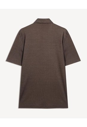 Polo Para Hombre Cuello Maquina Sin Bolsillo Color Café Marca Seven Seven #45110942