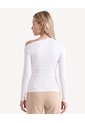 Camiseta Escote Asimétrico  Para Mujer Crema Seven Seven de Seven Seven