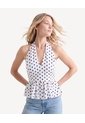 Blusa Halter Peplum  Para Mujer Crudo Seven Seven de Seven Seven