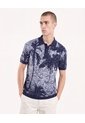 Polo Tricot Jacquard  Para Hombre Azul Seven Seven de Seven Seven