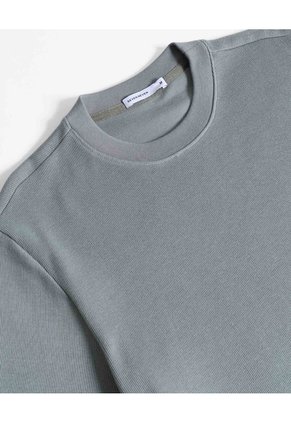 Camiseta Tejida Regular Para Hombre Verde Seven Seven