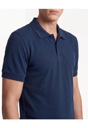 Polo Cuello Sport Piqué  Para Hombre Azul Seven Seven