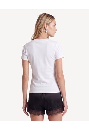 Camiseta Básica Tejido Para Mujer Crudo Seven Seven
