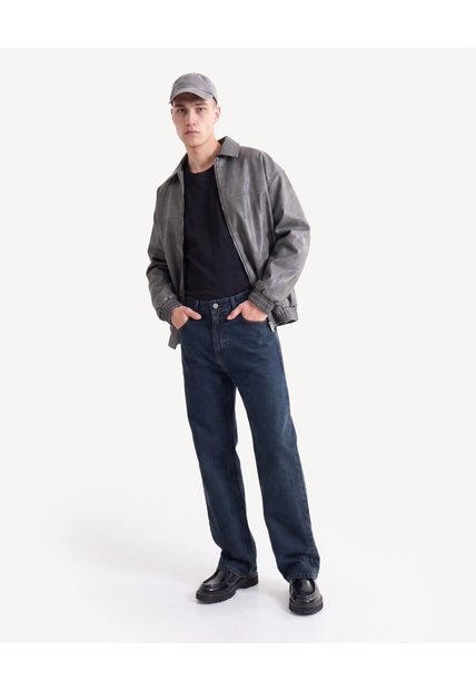 Camiseta Oversize Tejida  Para Hombre Negro Seven Seven