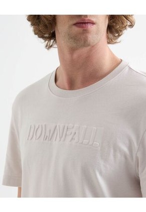 Camiseta Estampado En Relieve  Para Hombre Marfil Seven Seven
