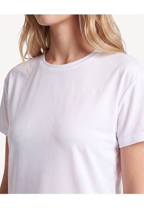 Camiseta Texturizada Sport Sec  Para Mujer Blanco Seven Seven