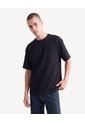 Camiseta Oversize Tejida  Para Hombre Negro Seven Seven de Seven Seven