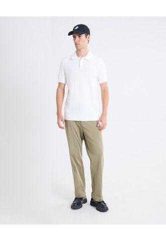 Polo Tricot Cuello Tejido  Para Hombre Marfil Seven Seven Seven Seven