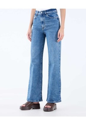 Jeans Wide Leg Tono Claro  Para Mujer Azul Seven Seven