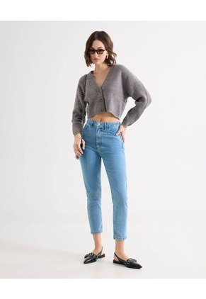 Jean Para Mujer Mom Color Azul Medio Marca Seven Seven #28160845