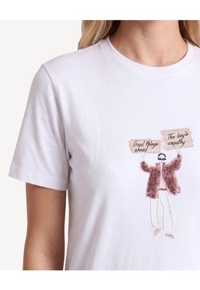 Camiseta Holgada Screen  Para Mujer Crudo Seven Seven