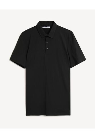 Polo Para Hombre Cuello Maquina Sin Bolsillo Color Negro Marca Seven Seven #45110939 Seven Seven