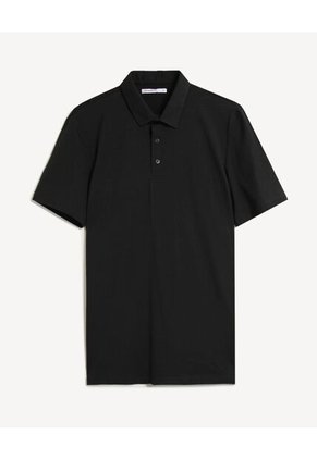 Polo Para Hombre Cuello Maquina Sin Bolsillo Color Negro Marca Seven Seven #45110939