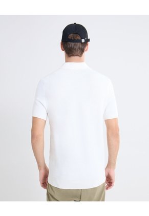 Polo Tricot Cuello Tejido Para Hombre Marfil Seven Seven