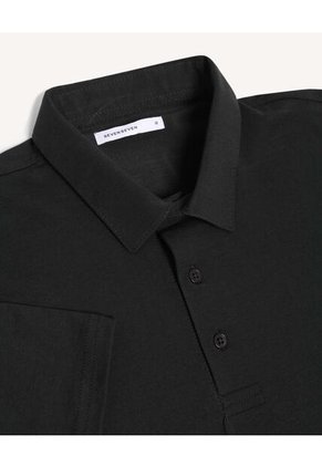 Polo Para Hombre Cuello Maquina Sin Bolsillo Color Negro Marca Seven Seven #45110939