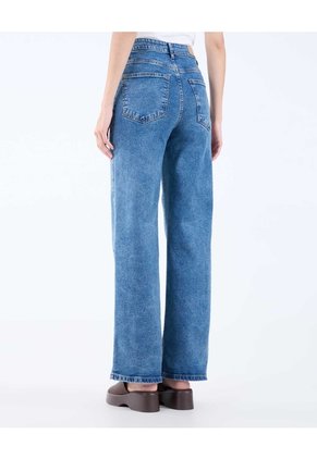 Jeans Wide Leg Tono Claro  Para Mujer Azul Seven Seven
