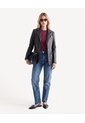 Jean Mom Ruedo Al Corte  Para Mujer Azul Seven Seven de Seven Seven