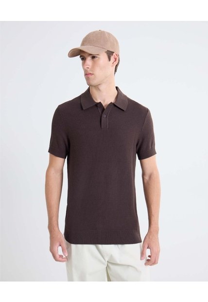 Jogger Dril Recto  Para Hombre Taupe Seven Seven