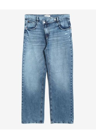 Jean Straight Pretina Cruzada  Para Mujer Azul Seven Seven Seven Seven