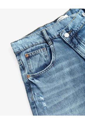 Jean Straight Pretina Cruzada  Para Mujer Azul Seven Seven