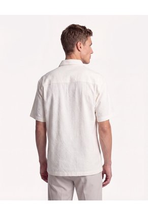 Camisa Rústica Texturizada Para Hombre Marfil Seven Seven