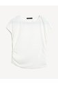 Camiseta Texturizada Drapeada  Para Mujer Blanco Seven Seven de Seven Seven