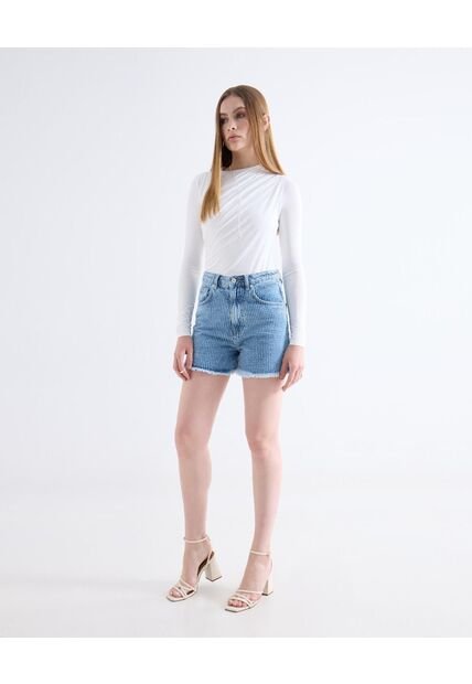 Short Denim Texturizado  Para Mujer Azul Seven Seven