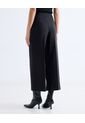 Pantalón Culotte Con Pinzas  Para Mujer Negro Seven Seven de Seven Seven
