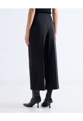 Pantalón Culotte Con Pinzas  Para Mujer Negro Seven Seven