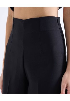 Pantalón Culotte Con Pinzas  Para Mujer Negro Seven Seven