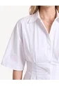 Blusa Camisera Con Prenses  Para Mujer Crudo Seven Seven de Seven Seven