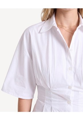 Blusa Camisera Con Prenses  Para Mujer Crudo Seven Seven