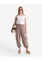 Pantalón Cargo Ajustable  Para Mujer Café Seven Seven de Seven Seven
