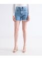 Short Denim Texturizado  Para Mujer Azul Seven Seven de Seven Seven