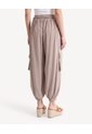 Pantalón Cargo Ajustable  Para Mujer Café Seven Seven de Seven Seven
