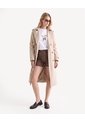 Short Tiro Alto Con Pinzas  Para Mujer Café Seven Seven de Seven Seven