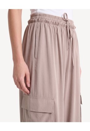 Pantalón Cargo Ajustable Para Mujer Café Seven Seven