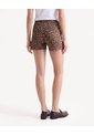 Short Tiro Alto Con Pinzas  Para Mujer Café Seven Seven de Seven Seven