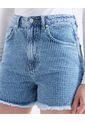 Short Denim Texturizado  Para Mujer Azul Seven Seven de Seven Seven