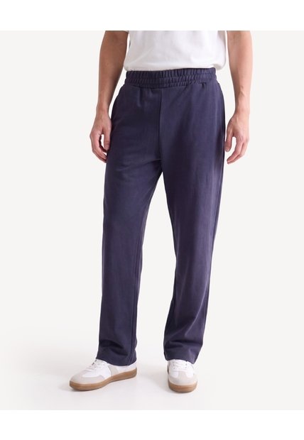 Pantalón Straight Encauchado  Para Hombre Azul Seven Seven