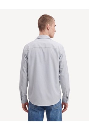 Camisa Non Iron  Para Hombre Gris Seven Seven